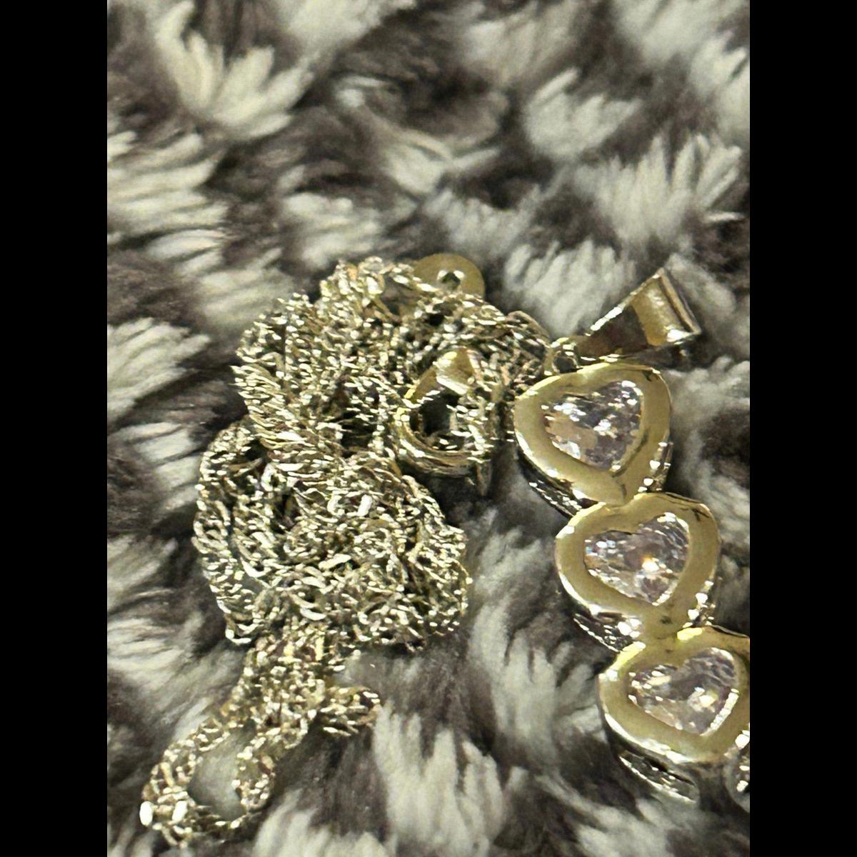 Necklace And Pendant Chain Heart 925 Sterling Silver